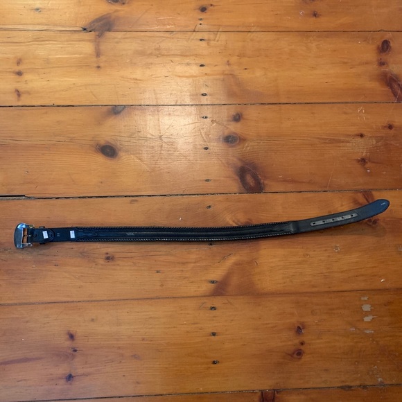 Vintage Tony Lama Leather & Silver Needlework Belt - Picture 8 of 8